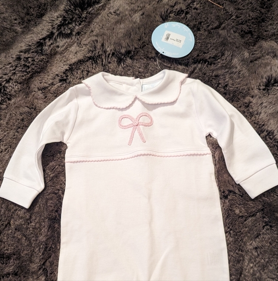 Little English Bow Crochet Playsuit - Picture 7 of 8